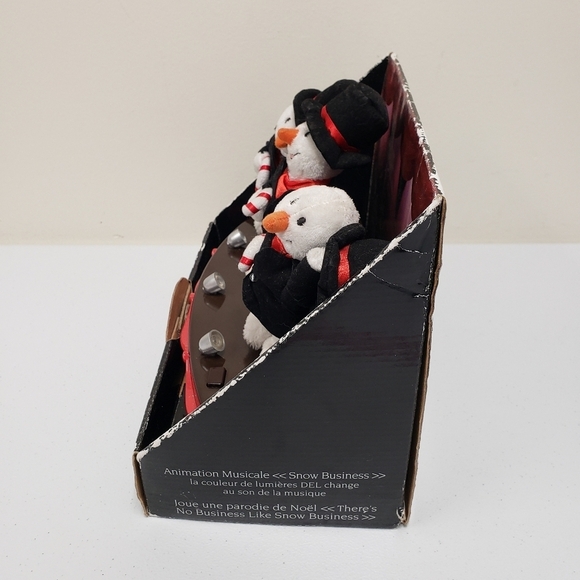 Santa's Best Snow Business Animated Musical Snowmen Christmas Eve Holiday Decor - Picture 5 of 16